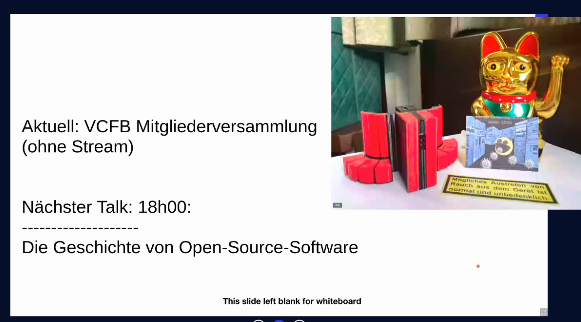 So, um 18 Uhr hält Ansgar Kückes auf dem #VCFB2020 einen Vortrag über die Geschichte von Open Source Software. Den Stream gibts hier:

wiki.vcfb.de/2020/start?id=…

#vintagecomputing #retrocomputing