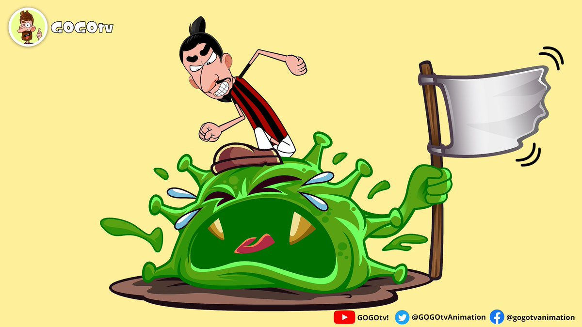 "#Zlatan is back! I was having too much fun crushing the virus but the soccer world missed me so much 😁😁😁" <a href="/Ibra_official/">Zlatan Ibrahimović</a> #Ibrahimovic #soccer #webcomic #cartoon #comic #ACMilan