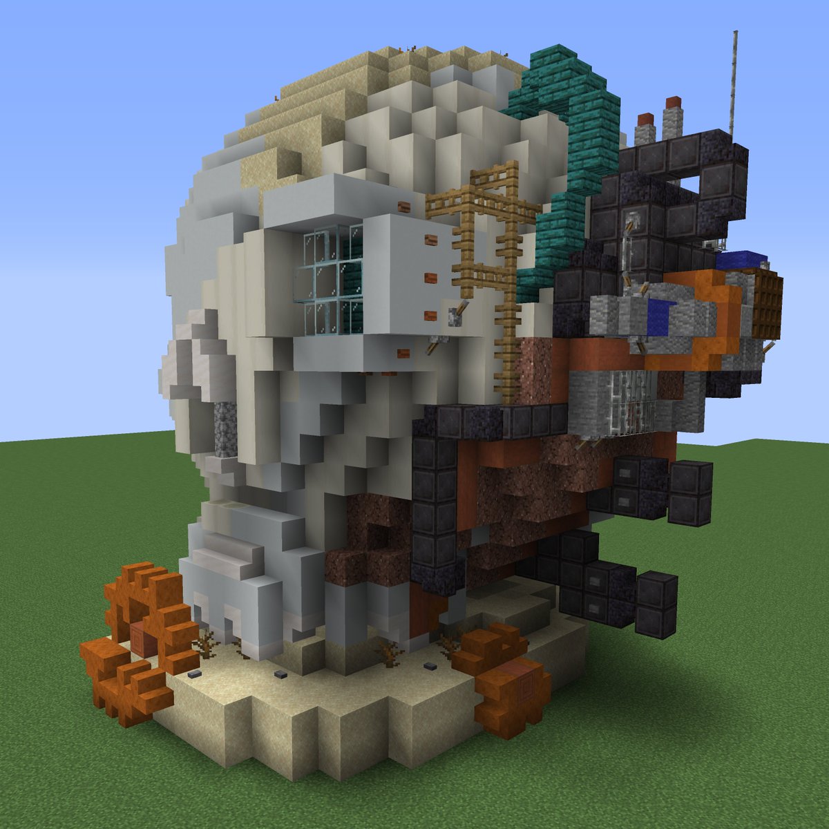 OneManBuilding's tweet image. Skull #Minecraft #minecraft建築コミュ