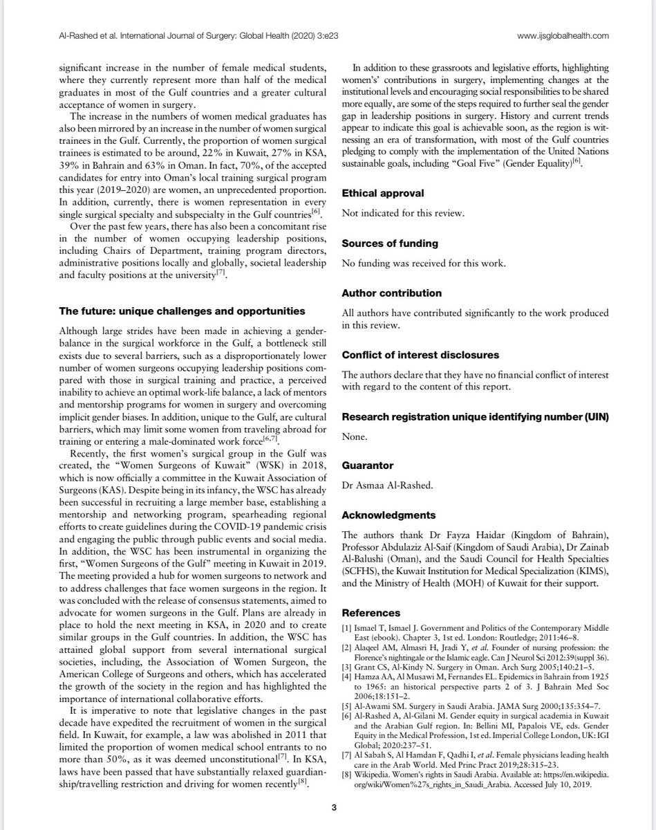 Feeling proud &amp; privileged to produce this important work! Thankful to my co-authors Dr.Sarah AlYouha &amp; Dr.Sarah AlSafi &amp; all those who supported us 🙏🏻

journals.lww.com/ijsgh/Fulltext…

<a href="/salyouha/">Sarah</a>
@WomenSurgeonsKSA
<a href="/womensurgeonsk1/">womensurgeonskwt</a> 
#WomenInSurgery
#Surgery