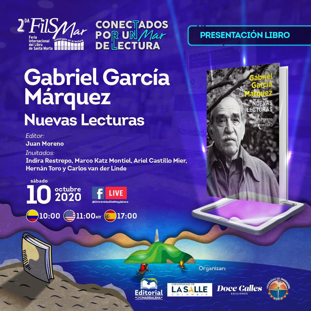 FeriaFiLSMar's tweet photo. En estos momentos se presenta la obra “Gabriel García Márquez. Nuevas lecturas”
Una obra de la #EditorialUnimagdalena @Unimagdalena @docecallesed @Unilasalle
#FiLSMar2020 https://t.co/4sRDhVpvBA