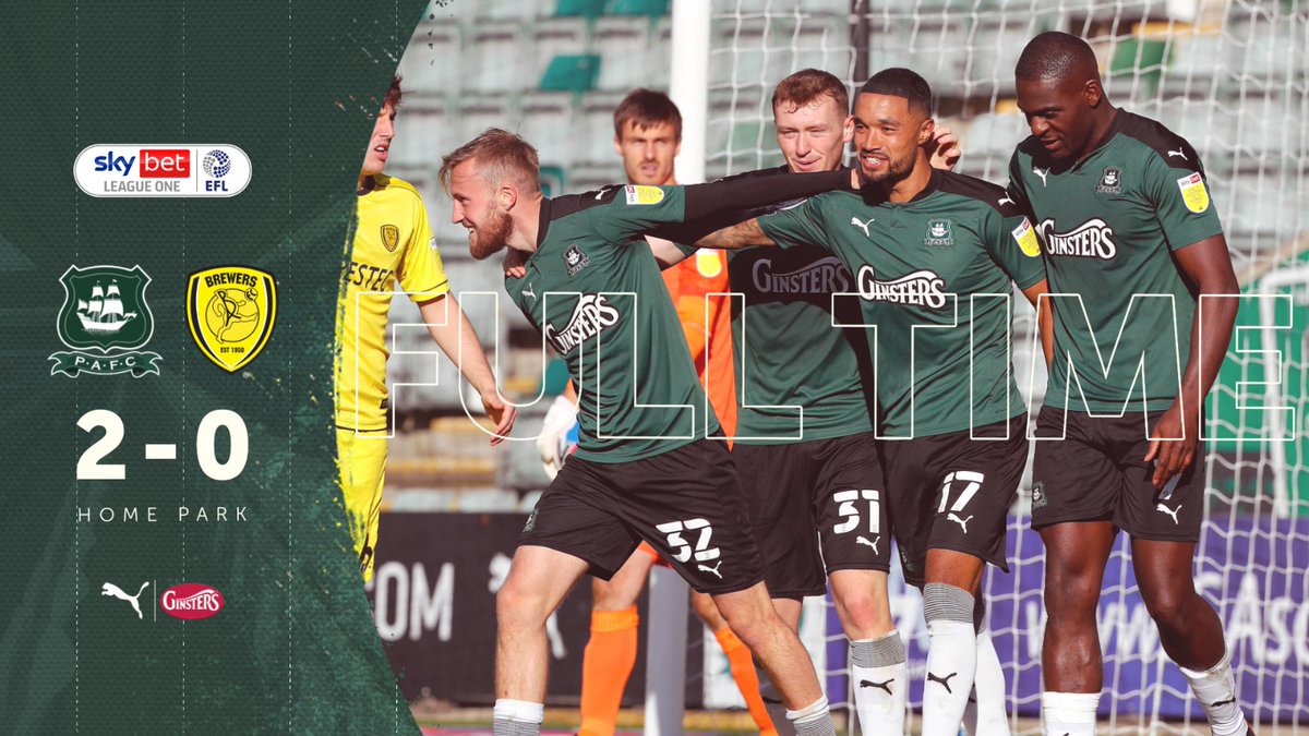 Full-time. Job done.

Three points and a clean sheet for Ryan Lowe's Pilgrims, courtesy of strikes from Jephcott and Moore either side of half-time. 

Enjoy your evening, Green Army.

#pafc