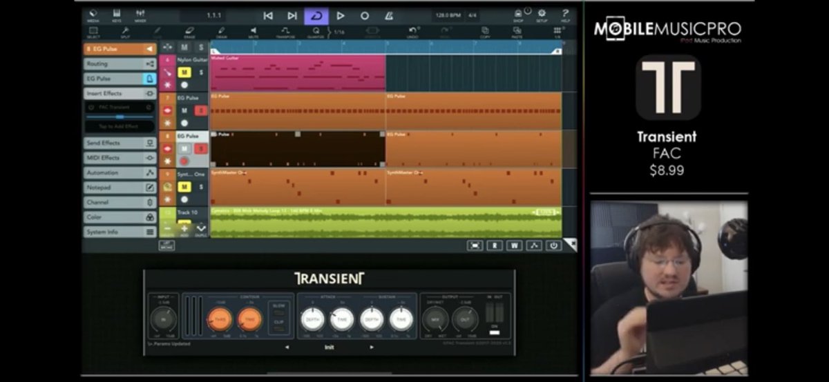 fac_corvest's tweet photo. Super extra nice top 5 secret sauce AuV3 selection including #FacTransient Love your t-shirt @MobileMusicPro 👍🏼✨ https://t.co/38s8pPp2jE