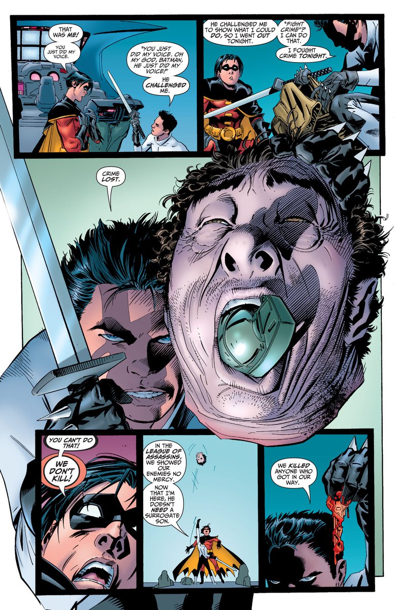 I have to say: Damian really doesn't endear himself to the reader. Mostly he comes of as a whiny, psychopathic brat who doesn't shut up about how awesome he is.
