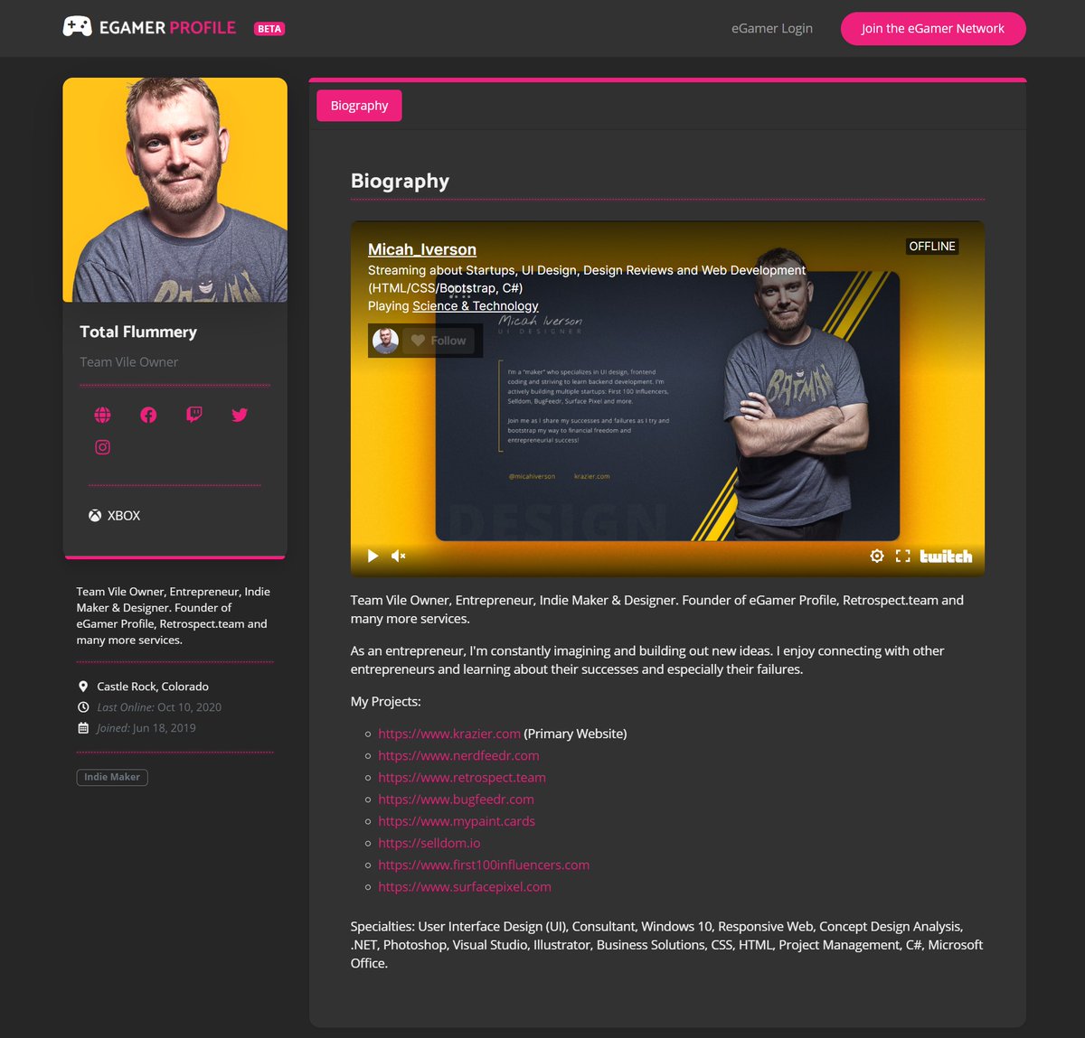 eGamerProfile's tweet image. 📢 You all asked for it, eGamer Profile is now FREE - come make your #esports team or personal profile: egamerprofile.com