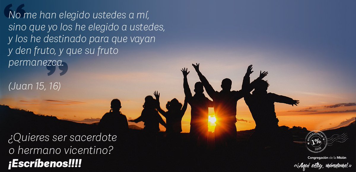 CMissionis's tweet photo. Vocación y misión son dos ideas que se complementan mutuamente. El “Ven y sígueme” se completa con el “ve y anuncia”. La Congregación de la Misión, centra su vocación y su misión en el seguimiento de Jesucristo Evangelizador de los Pobres. #MissionCM https://t.co/TgUmB9dbpS