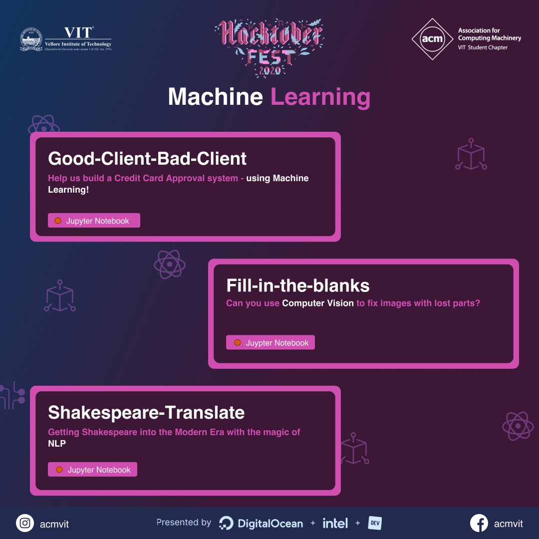 ACM_VIT's tweet image. From web &amp;amp; app development to Augmented Reality, irrespective of your domain we have you covered. This Hacktoberfest get started on your open-source journey or cross another milestone with our opensource projects set up just for you! 

#hacktoberfest #opensource #acmvit #acmindia