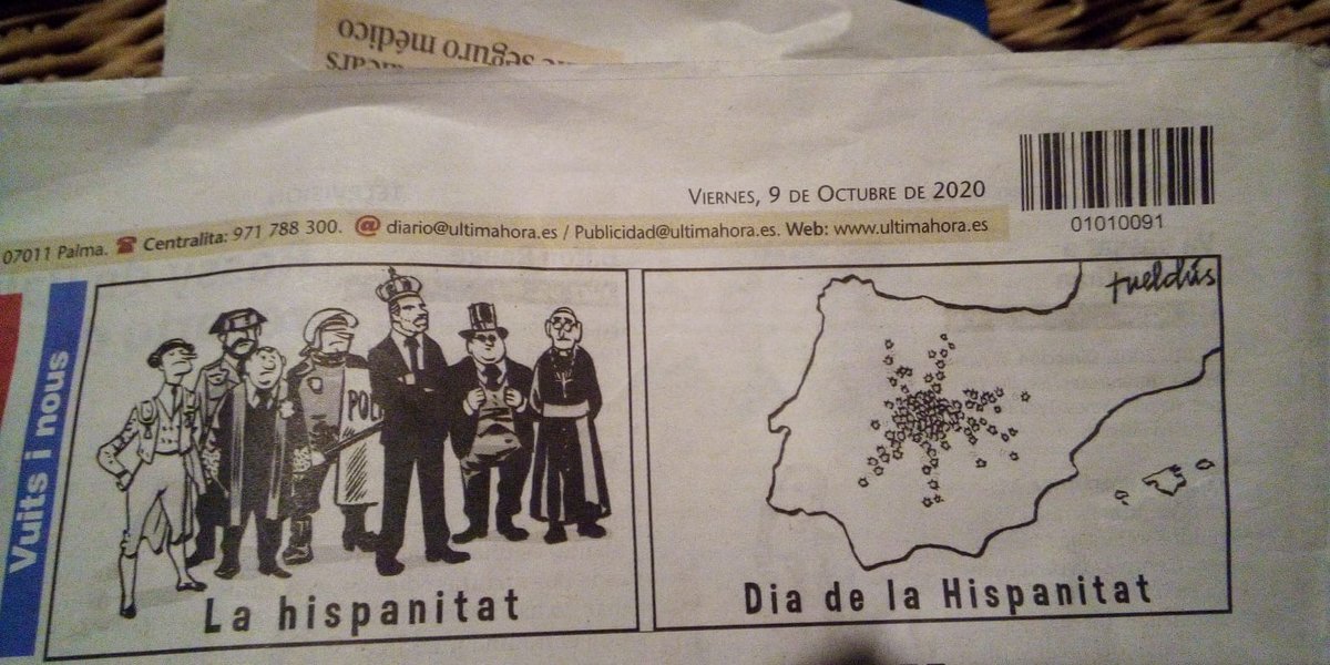 Soy periodista de <a href="/UHmallorca/">Ultima Hora Mallorca</a> donde hoy se acaba de publicar esta viñeta. Y qyiero decir alto y claro que es una mierda. Insulta a muchos colectivos y da mucho asco.