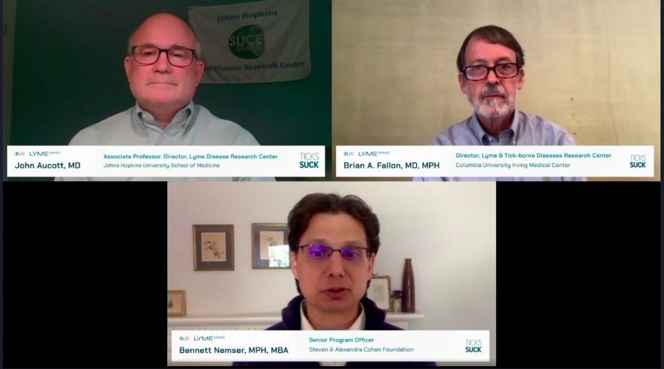 LymeMind's tweet photo. LIVE at #LymeMIND2020: Bennett Nemser, Senior Program Officer at @cohengive is looking ahead at projects in the #LymeDisease space over the next four years with panelists Dr. Brian Fallon and Dr. John Aucott. Join us here! https://t.co/LmiBIdGqXh