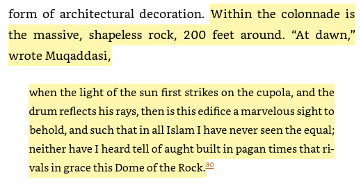 18/ The famous "Dome of the Rock", a shrine to house the rock from which Mohammed is said to have ascended into heaven.The elegance, delicacy, & uniqueness of decoration & form is a beauty.