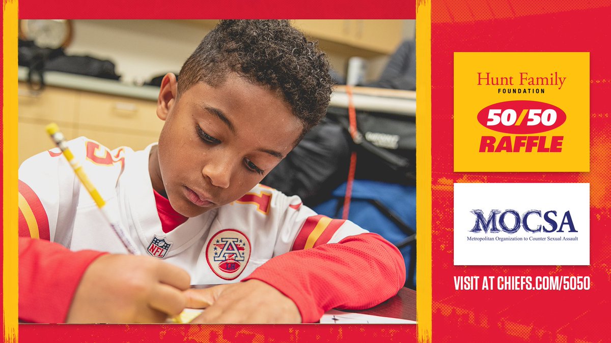 KCChiefs_Matt's tweet photo. This week's 50/50 Raffle (benefitting @MOCSAkc) is live, and if you're in Missouri or Kansas, you can participate online right now!

Spread the word and RT this post for a chance to win a football signed by @Mathieu_Era.
 
Click here for more info ➡️ https://t.co/cAGCgqDQSe https://t.co/KxcoTbU8h0