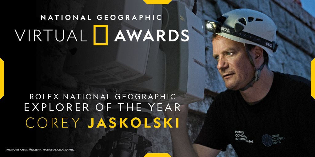 Explorer and engineer  @CoreyJaskolski works with  #SumatranRhinoRescue, developing imagery techniques that are redefining exploration and conservation. In honor of his groundbreaking work, we’re delighted to name him the 2020  @Rolex National Geographic Explorer of the Year!