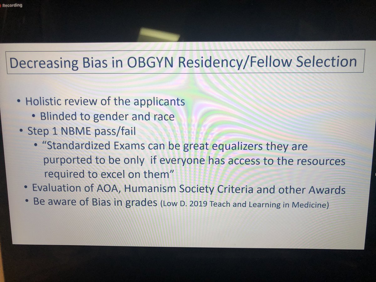 Not everyone comes to standardized exams, standardized. We must be intentional in creating equity for medical trainees and their opportunity for advancement. Says @Dee_Fenner_MD #bias in #MedEd @FPMRS #pfdweek20