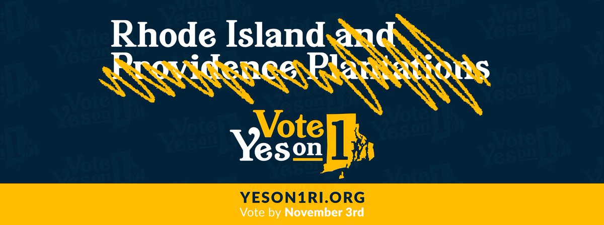 itsrhodeisland's tweet image. Please help us get more followers! Retweet and let Rhode Islanders know it&apos;s time to unite and Vote Yes on 1!
