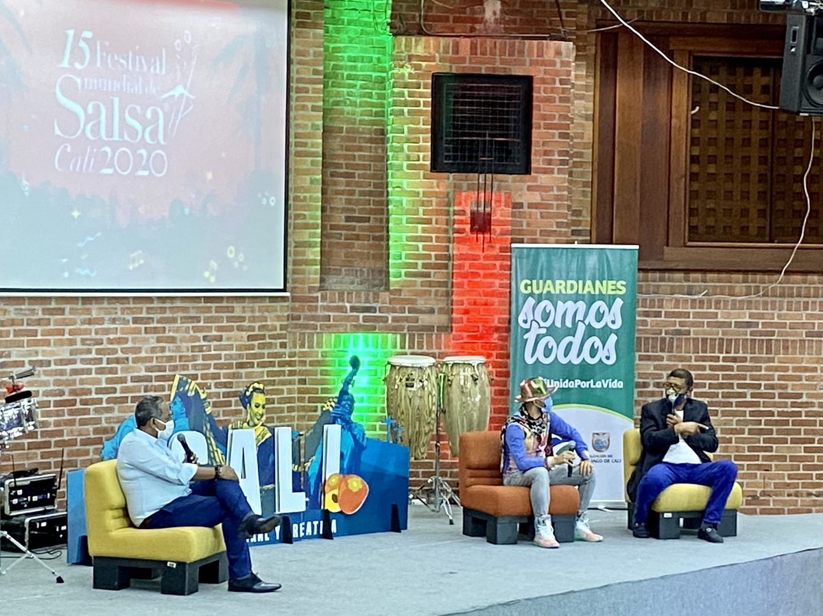 Promusival1's tweet photo. Agradecimiento a @AlcaldiaDeCali @FestSalsaCali por la invitación a participar en este conversatorio con nuestra asociación Promusival. 
Hablamos un rato de Salsa y su papel en los rituales caleños. 
#Promusival #OrquestasCaleñas #Salsa #Cali https://t.co/QL5NgZujTh