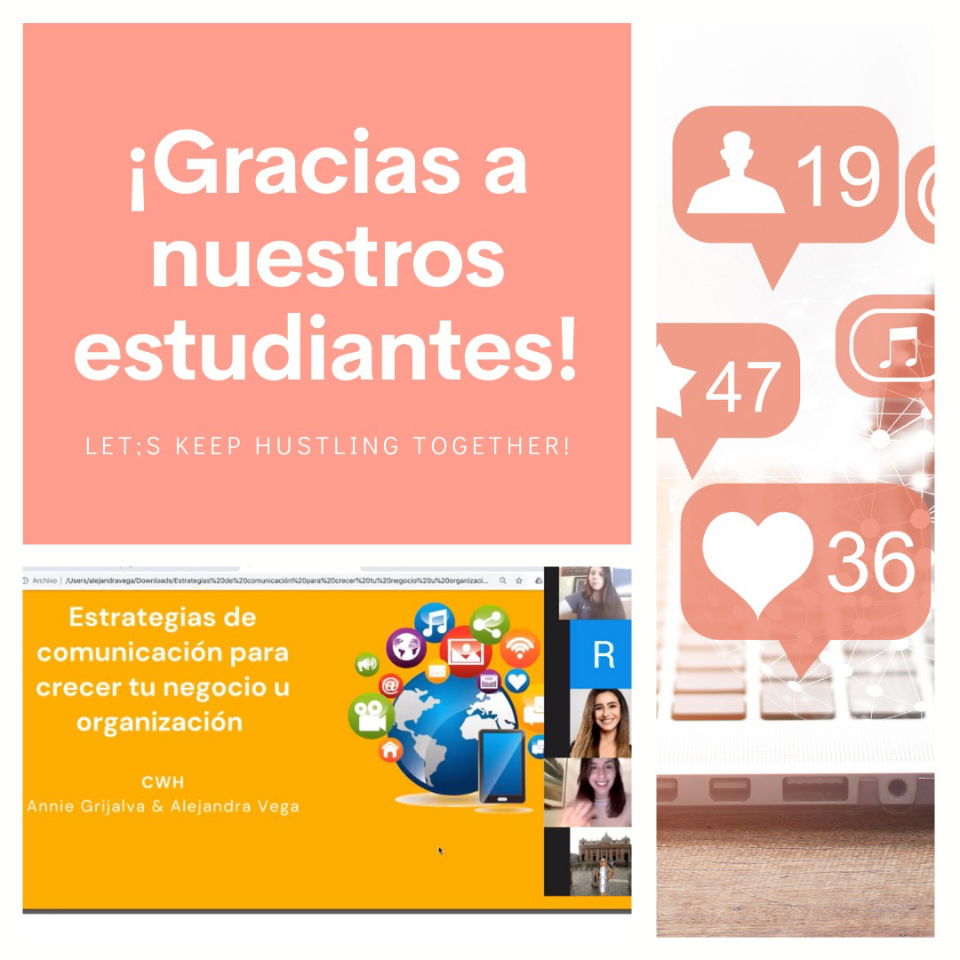 Un agradecimiento a nuestros estudiantes que pudieron asistir a esta clase super practica de como manejar las redes sociales y técnicas de comunicación básicas para negocios pequeños. Vamos empezando con grupos pequeños para asegurar que todos compartan su historia como empr