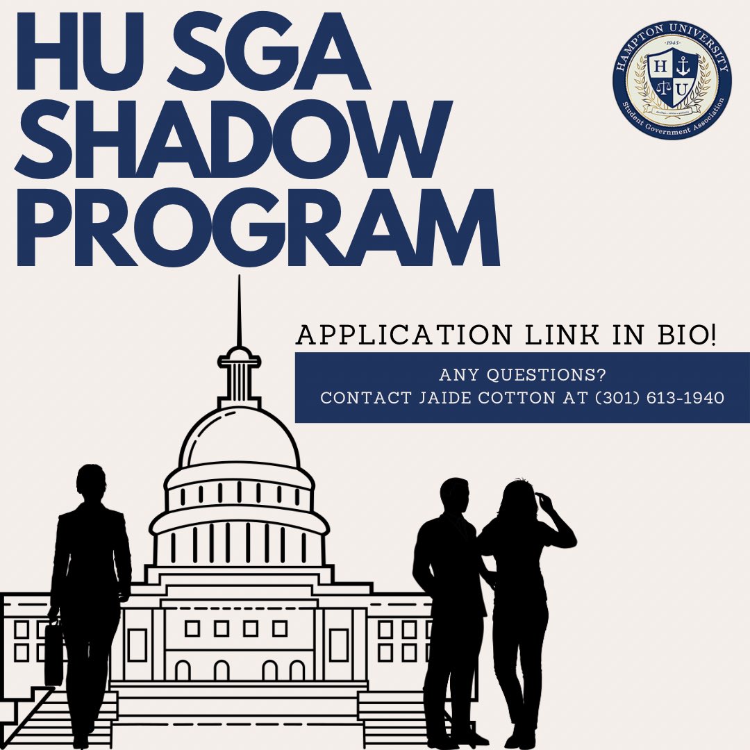 Interested in learning more about the SGA Cabinet? Apply for the SGA Cabinet Shadowing Program! This is an opportunity for freshmen and sophomores to work closely with any cabinet member! Applications close tonight at 8 pm! Link in our bio!