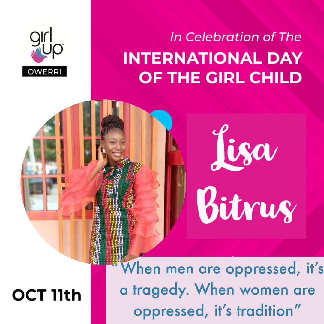 GirlupO's tweet photo. Your voice, our equal future

#internationaldayofthegirlchild 
#campaign 
#girlslead20 
#girls
#gender
#genderequality 
#womenempowerment 
#femaleempowerment 
#female
#october11 
#Girlup
#owerri
#UnitedNations
#WHO
#UNfoundation
#UNICEF
#UNESCO https://t.co/Cn9wUpCQr7