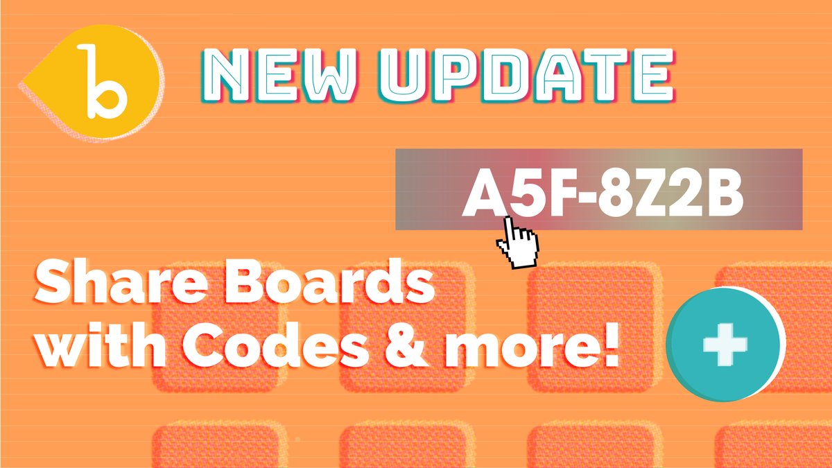 PebbleGoHQ's tweet photo. NEW UPDATE

We're making it easier for you to connect &amp; collaborate in and beyond your classroom!

💥 Share to Buncee Boards using a code
💥 Add Buncees directly from a Board

Learn more: https://t.co/KSW2dy7kCc https://t.co/IRIFtXZCaO