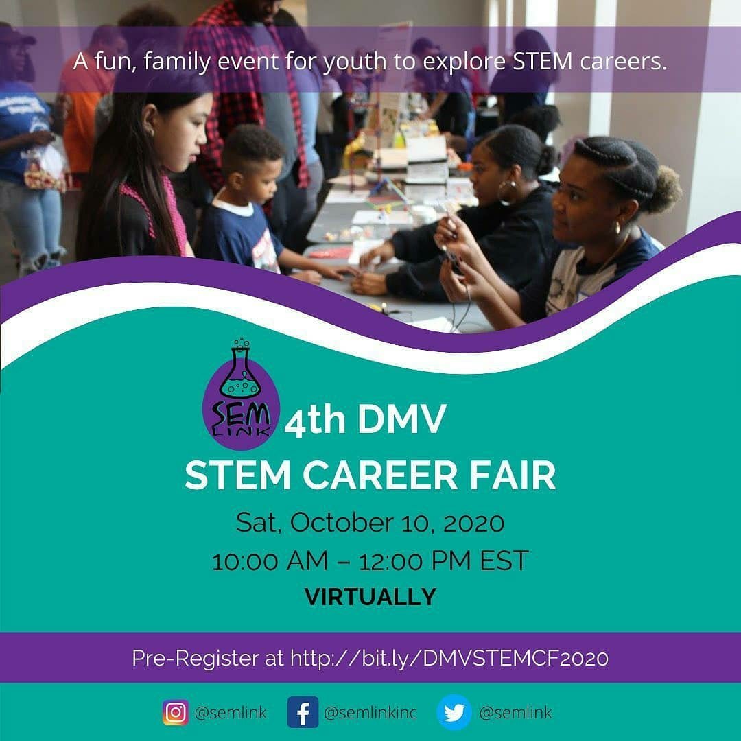 semlink's tweet photo. #DMV #Parents & #Educators register your kids for our virtual STEM career fair on this Saturday October 10th to learn about STEM from interactive demos & win cool STEM prizes
https://t.co/2YkzOqWyQF
#UnveilingPotentialThroughExposure #STEMOutreach #STEMEducation https://t.co/Qytye3c0jj