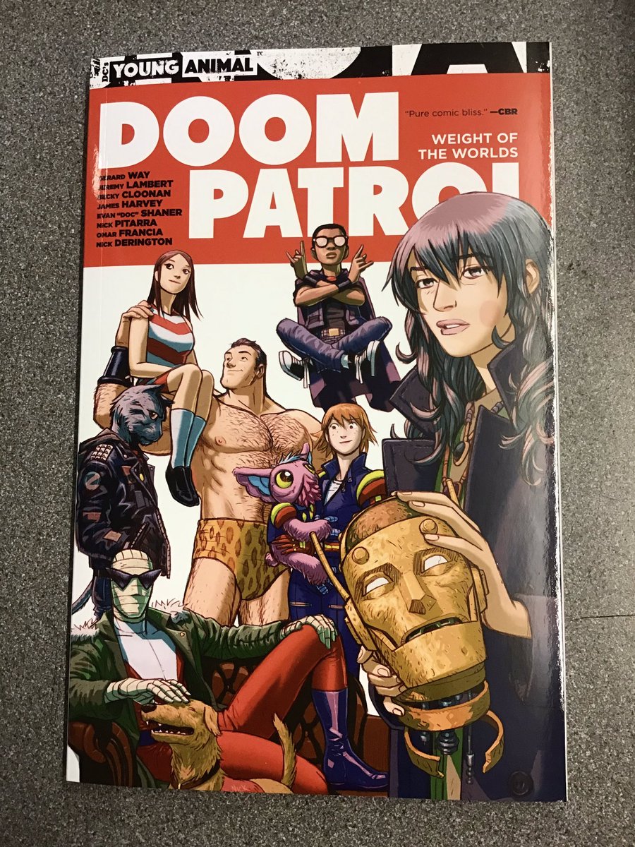 bathcomics's tweet image. The world’s strangest superheroes return for an intergalactic adventure! pick up the amazing Doom Patrol: Weight Of The Worlds in-store today or drop us a dm for postage! From the fantastic @gerardway @NickDerington @DocShaner @TBonvillain and more!