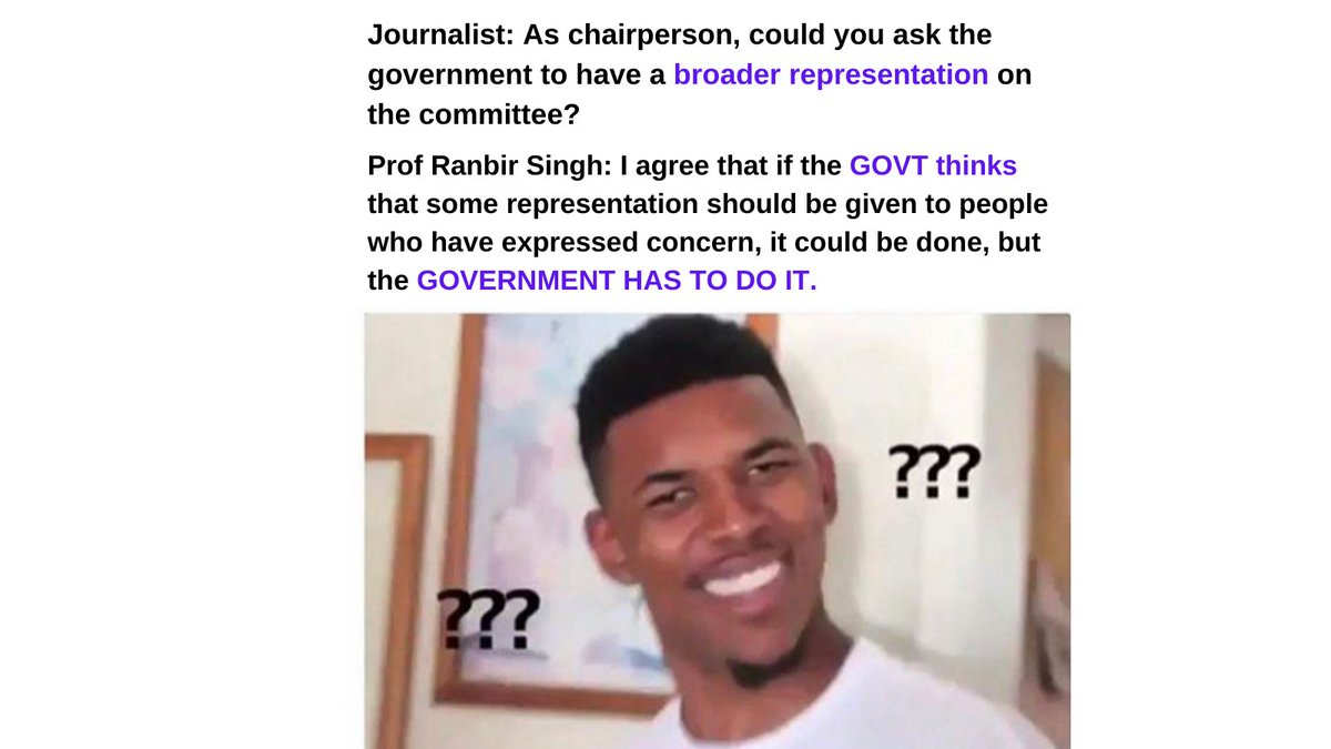 <a href="/criminalreforms/">Criminal Law Reforms Committee</a> Don't mean to be nihilistic, but why are you? <a href="/JethmalaniM/">Mahesh Jethmalani</a> Why even? If you are the "EXPERTS" and cant demand more time for this reform process, then what is your purpose? 

#DisbandtheCommittee #notthisway  <a href="/citizensspeakup/">Disband the Criminal Law Reform Committee!</a> <a href="/AmitShahOffice/">Office of Amit Shah</a>,<a href="/PIBHomeAffairs/">PIB - Ministry of Home Affairs</a>