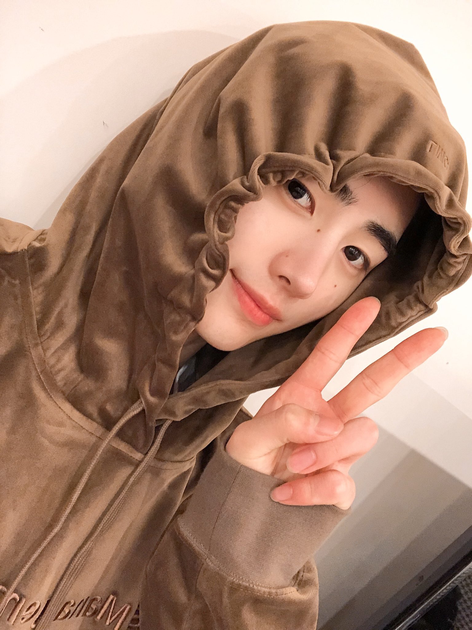★韓国人気★LMC★VELOUR FN OVERSIZED HOODIE LMCの「【LMC】VELOUR FN OVERSIZED HOODIE / ベロア FN ロゴ