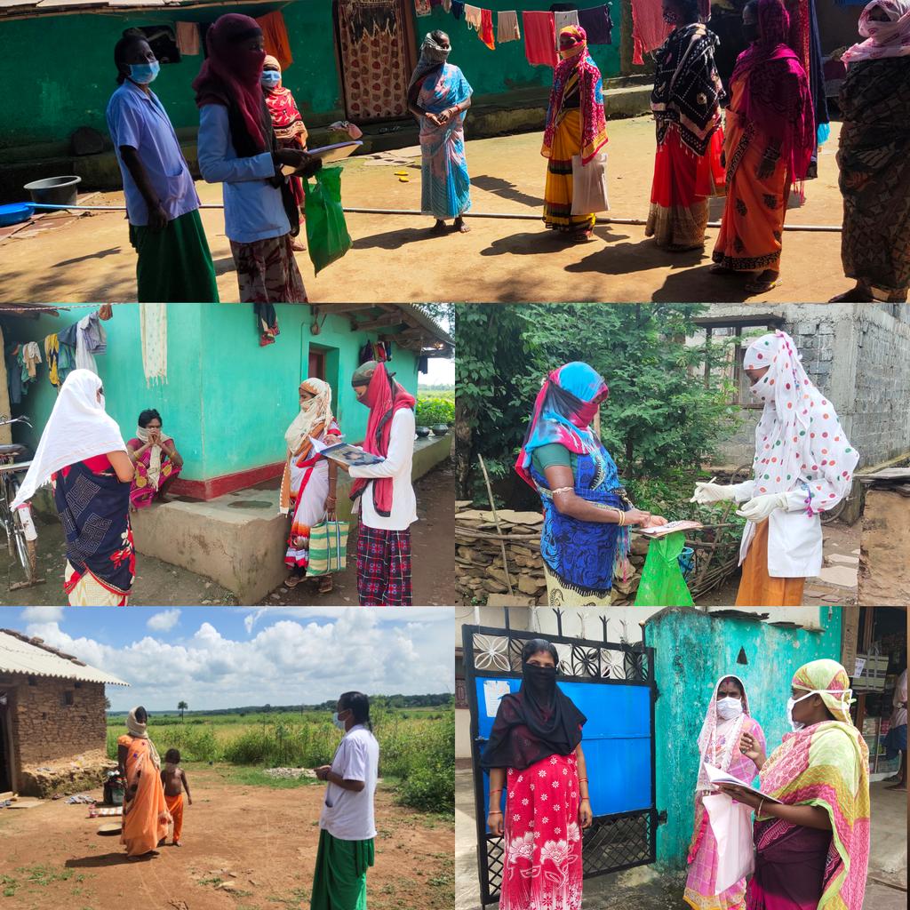 ChoDeepika's tweet photo. Conducting door to door survey to identify patient with symptoms of Corona infection in community area HWC Keshloor.@PriyankaJShukla @USAID_NISHTHA @HealthCgGov @AyushmanHWCs @pratiksha_pal @BastarDistrict @Asimmasih2 @SushmaV66117987 https://t.co/kfR35lD9Rd
