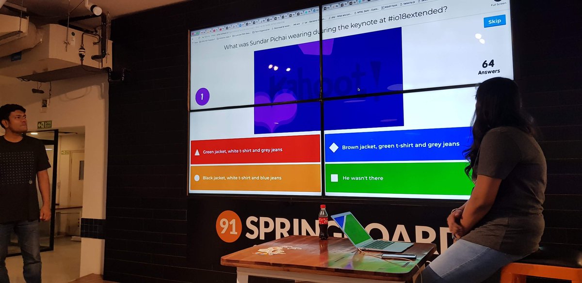 RohitBhargava3's tweet image. REMEMBRANCE: 

Glimpses to #GoogleIOExtended18 Noida

A great day with full of surprises 

from
Tech Talks
Product visions
QnAs 📝

to
Kahoot gameplay
Swags
Badges 📛

through 
Meet 
greet and
Networking 🤝

via
Lots of 
Pizzas and Cokes 😄

#DevFestIndia #DevFest 
@GoogleDevsIN
