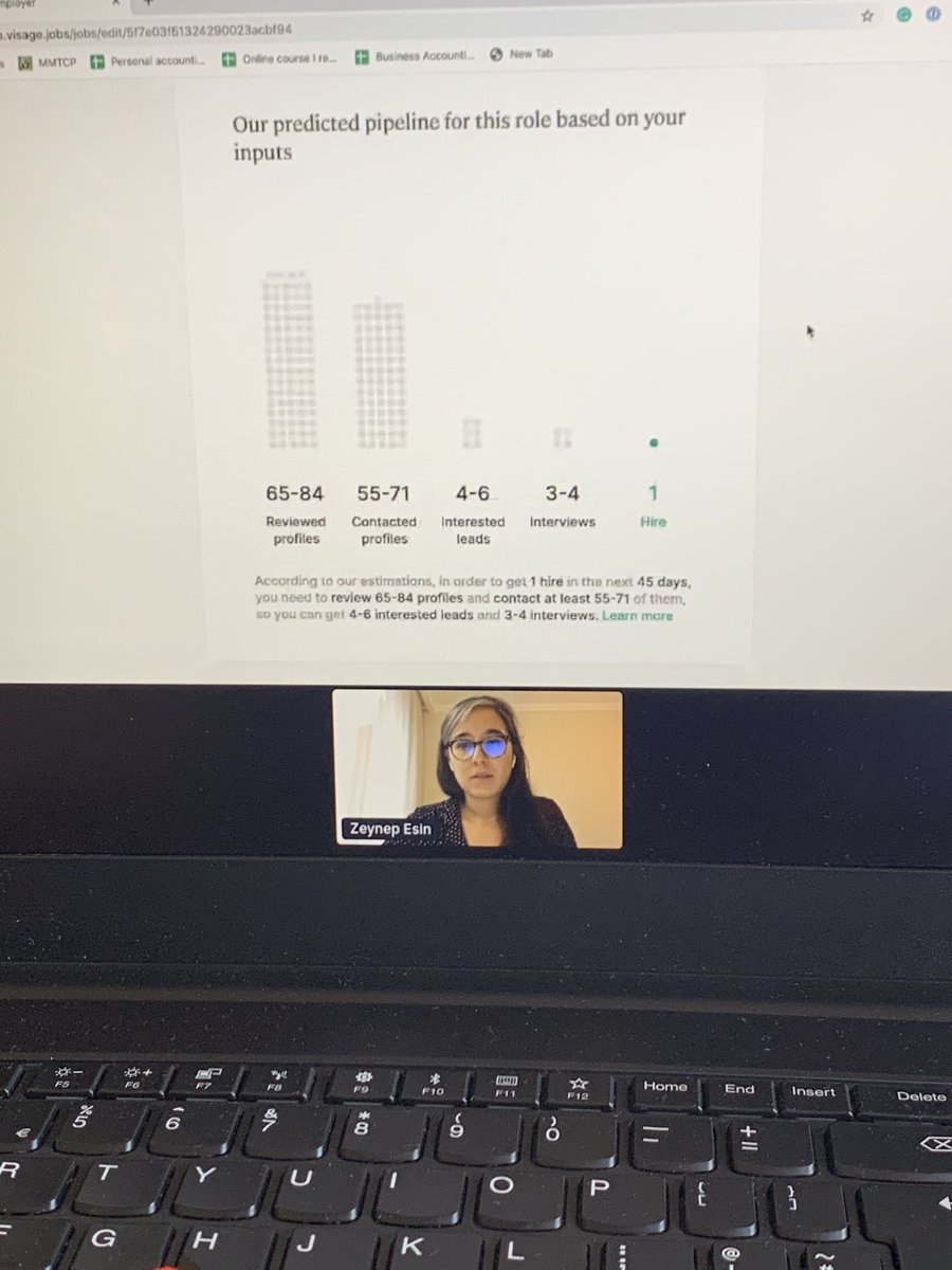 Our Product Manager <a href="/zeyesin/">zeyesin</a> showing our new “Candidate Pipeline Predictions” feature when posting a job! #visagesourcingfestival <a href="/Visage_Jobs/">Visage</a>