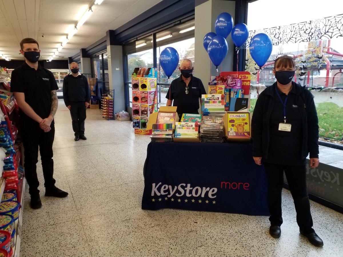 JWFilshill's tweet photo. A community that comes together (2m apart) stays together. The Dalmuir church plays a vital role in the community

To support the store &amp; their cause we donated kids coloring books &amp; pens, as well as KeyStore branded face masks for the staff

#community #inittogether #facemask https://t.co/OjYcU6tfdC