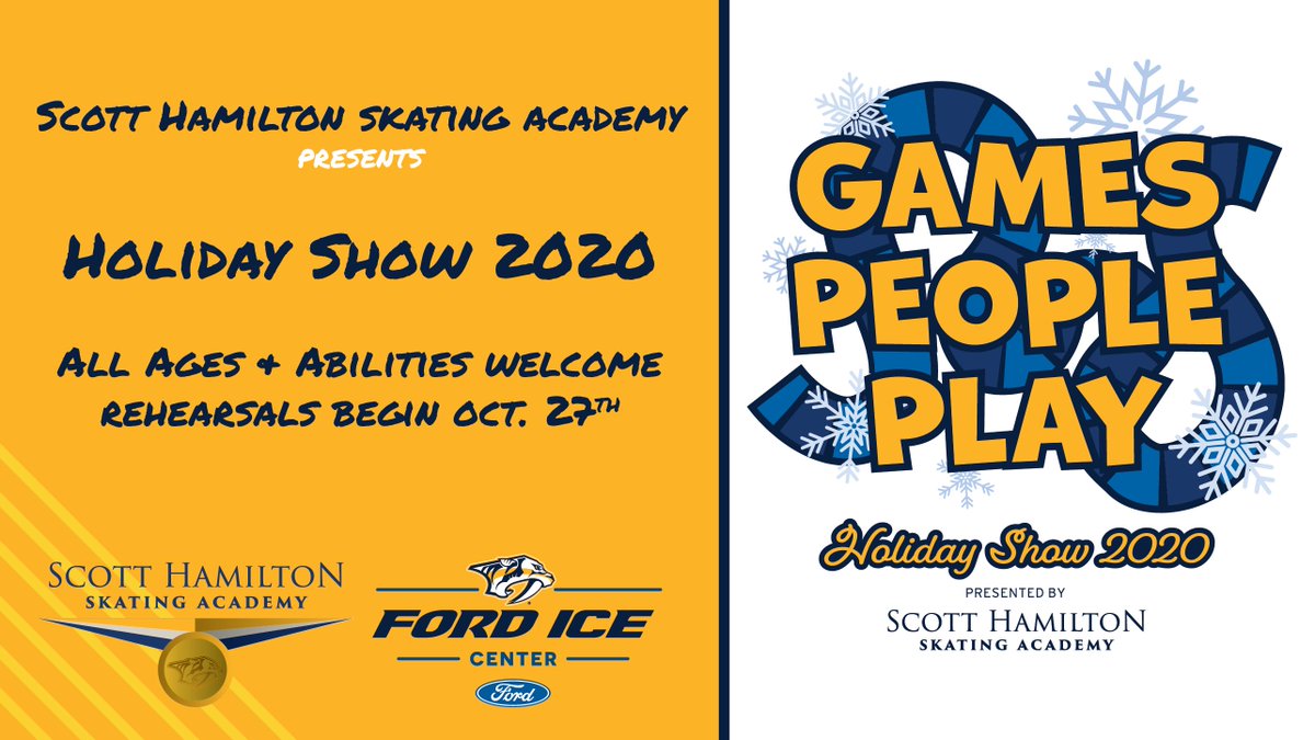 Don't miss out on our favorite <a href="/ScottSk8Academy/">ScottHamiltonAcademy</a> family tradition!

Register to perform in this years production of "Oh the Games We Play" in the SHSA 2020 Holiday Show!

Rehearsals begin the week of the 26th!

Learn more and pick your rehearsal schedule 👉bit.ly/SHSA-Holiday-S…