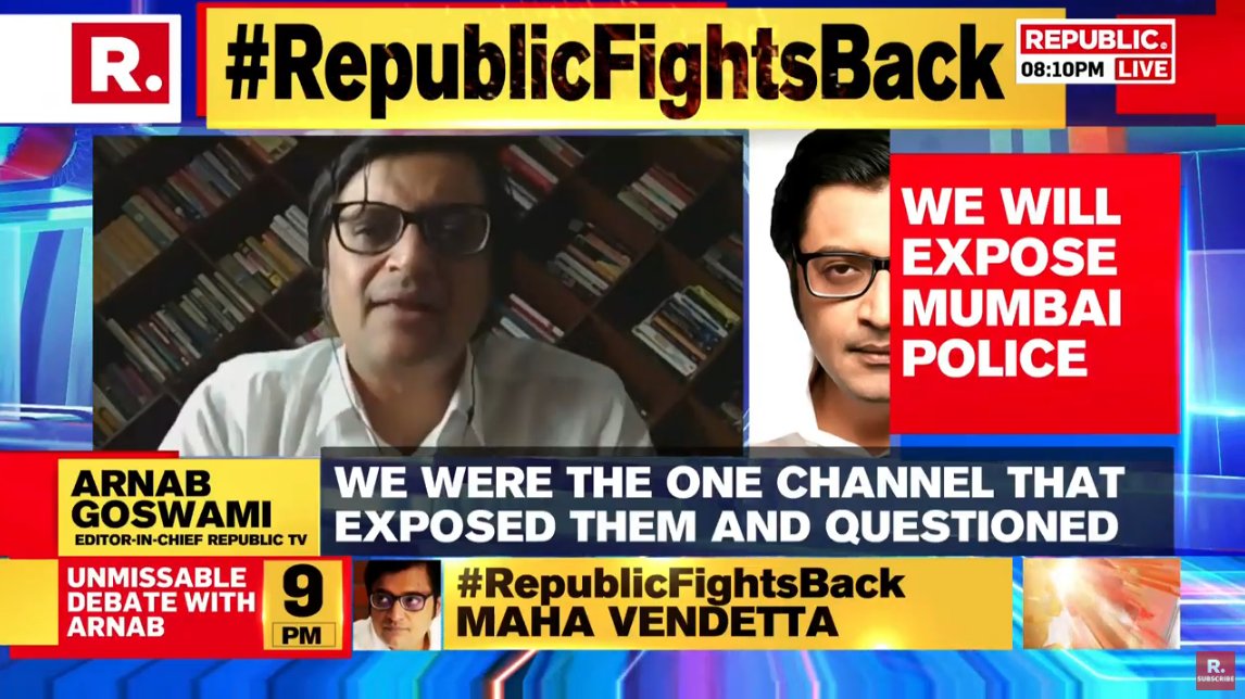 #RepublicFightsBack | Support from across India for Republic and Arnab drowns out thinly disguised narratives and those desperately latching on to peddle it; Arnab with you shortly, dear viewers, #LIVE here - republicworld.com/livetv.html