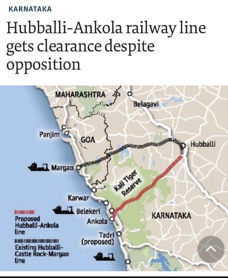 Isn’t it surprising that alignment of infra projects cut natural habitats instead of circumnavigating them? EgHubballi-Ankola Rail Line will cut through pristine wildlife habitat
#WildlifeWeek2020
#SaveWildlifeHabitat
#SaveWesternGhats
@PMOIndia
@PiyushGoyal 
@moefcc
@Centrallfs