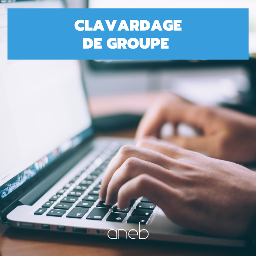 Ce jeudi 8 octobre, de 19 h à 21 h, nous vous invitons à participer à un clavardage de groupe. Thème : LES RELATIONS INTERPERSONNELLES | Pour vous joindre à nous, suivez le lien : anebquebec.com/services/aide-…
Animatrice : Carolanne Durocher
Médiation : Andrée-Anne L'espérance