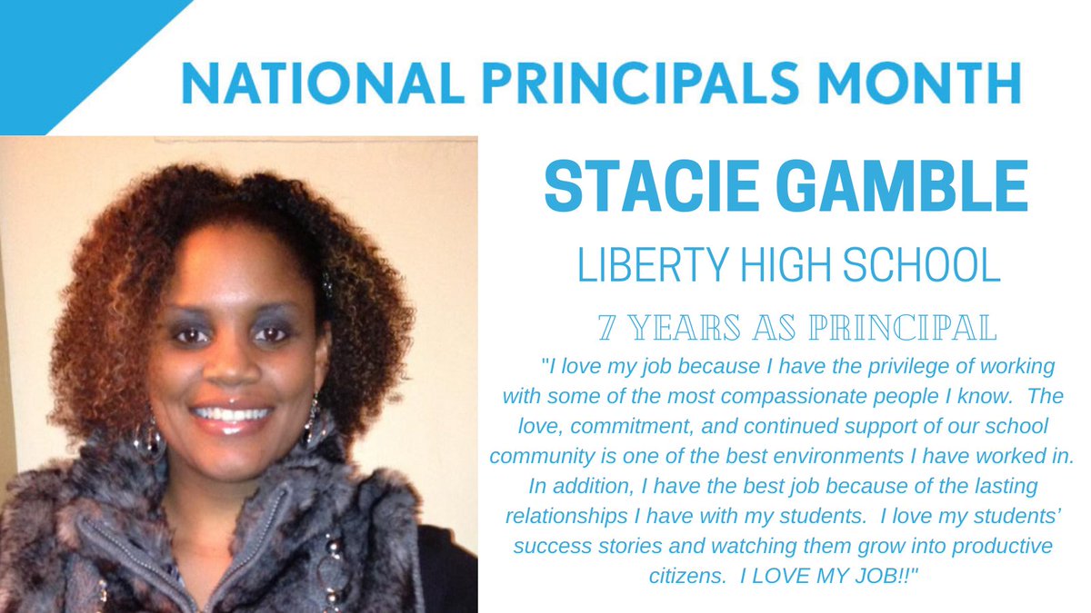 JCPSKY's tweet image. 🎉CELEBRATING OUR SCHOOL LEADERS | Today's #NationalPrincipalsMonth spotlight features @Liberty_Jcps  Principal @StacieGamble11. Thank you for all you do!

#WeAreJCPS #ThankAPrincipal