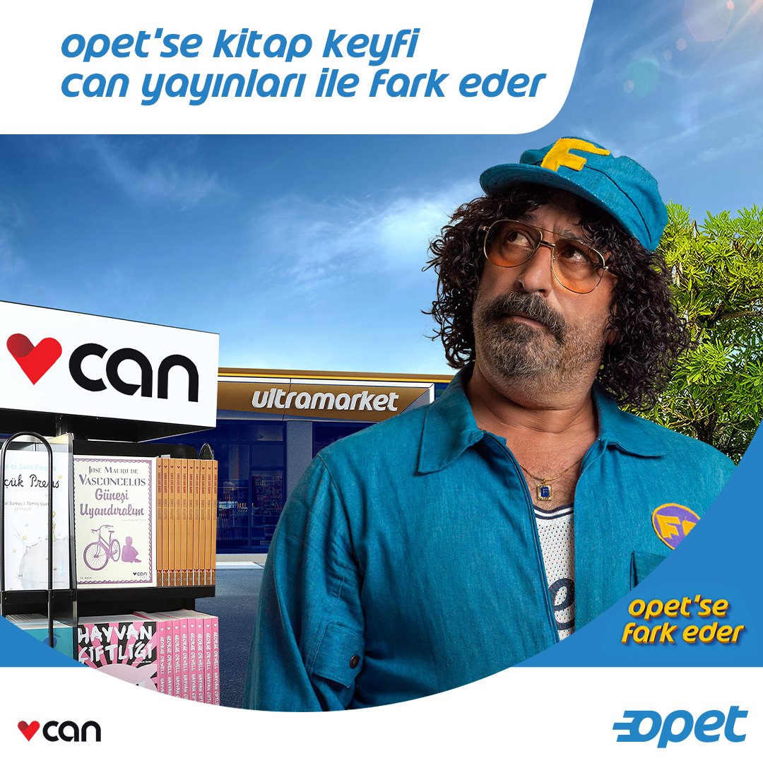 Opet Ultramarket'e girip, elinde kitapla çıkanları gören Faruk Bey şaşırmasın hiç. Çünkü Can Yayınları artık Opet Ultramarket'te. #OpetseFarkEder https://t.co/tt6BV7ruYI