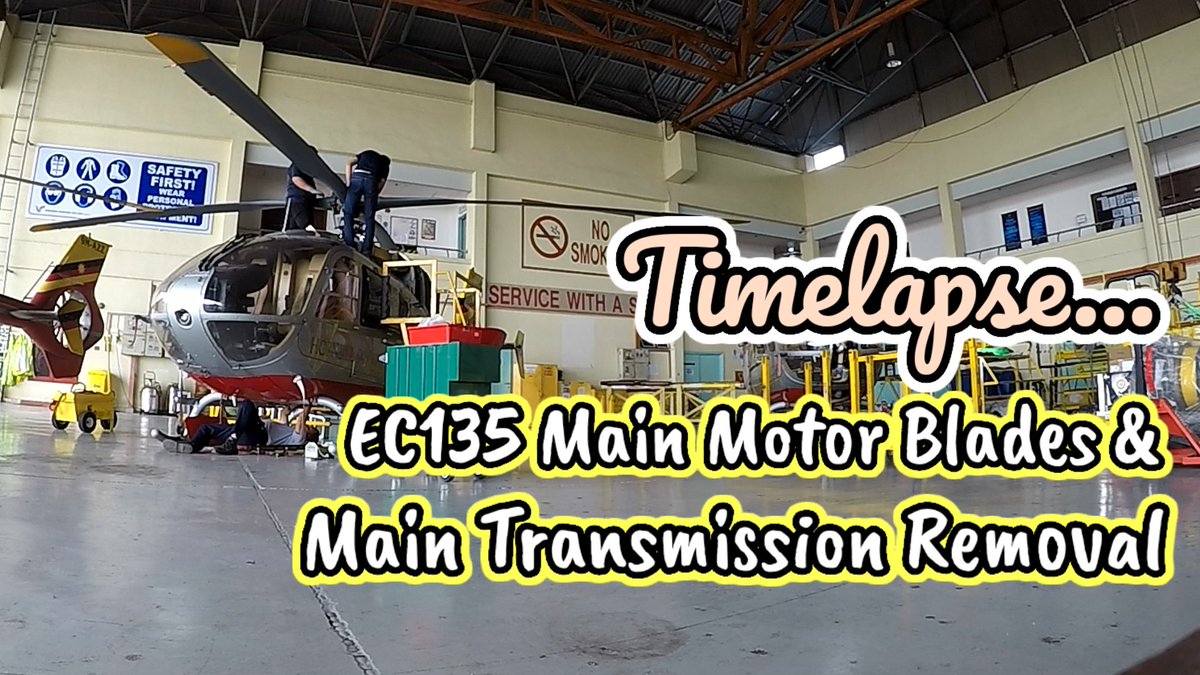 SuzyAngie's tweet photo. Timelapse of EC135 Main Motor Blades &amp; Main Transmission Removal.

Check it out⬇️⬇️⬇️
https://t.co/nxdosaSicA

#aviation #aviationdaily #Aircraft #aircraftmaintenance #HELICOPTER  #EC135 https://t.co/Cet60jHmxY