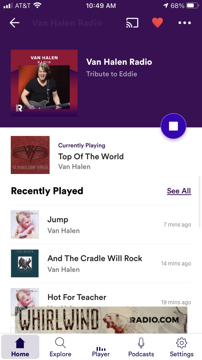 itzap's tweet photo. @Radiodotcom this station is pure gold!!  🎸🤘🏻🎶 #RIPEddieVanHalen #RIPEddie #VanHalen https://t.co/j99gSPPmpC