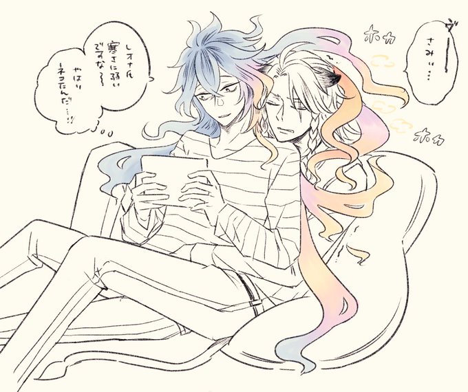 落書きレイオデ??
今日あまりに寒かったので…髪の温度調整ができる?くんと寒がりネコたんな?氏 