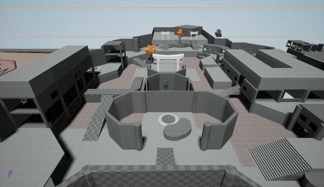 Made a lot of progress on my #UnrealTournament Blitz map this week. I also started adding more details and cover objects to break up larger areas 😁 #leveldesign #blocktober
