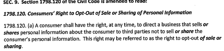 Am reading CA Prop 24 in more detail and the opt-out provisions seem like they are a disaster for open web publishers. There is no carve-out for service providers, so if a user opts outs of data sale/sharing, the publisher can't do any targeting at all. 1/