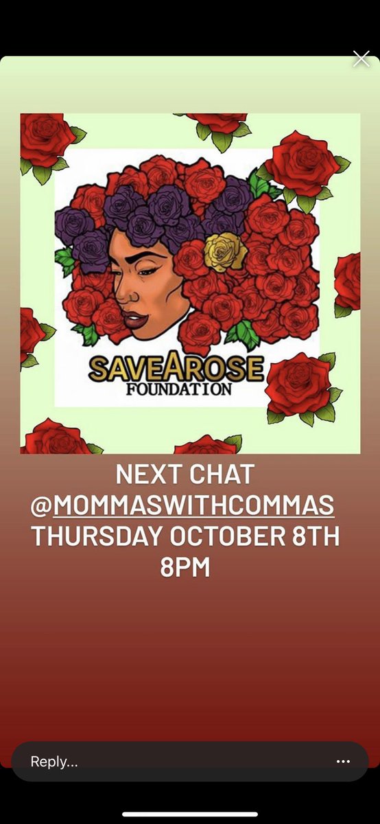 neequa96's tweet photo. Tonight live chat with mommas with commas!! Our very special guest save a rose 🌹 foundation.. You don’t want to miss this.. Check us out tonight @ 8pm on YouTube or Facebook live.. Live Chat will be available on Spotify the next day.. Tune in 🥂 https://t.co/cGzJeU2WIj