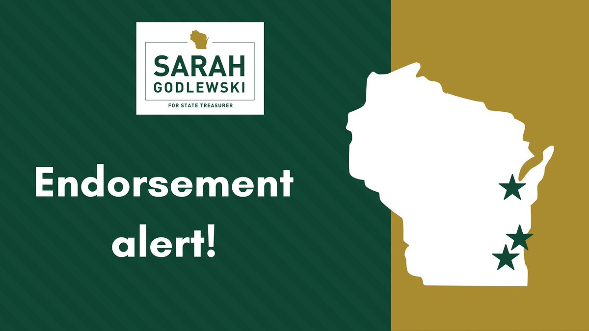 It’s time for more endorsements to turn Wisconsin blue! Donate to all endorsed candidates at  https://linktr.ee/sarah.godlewski  and be sure to stay tuned for more Democrats who are going to bring progressive change to our state!