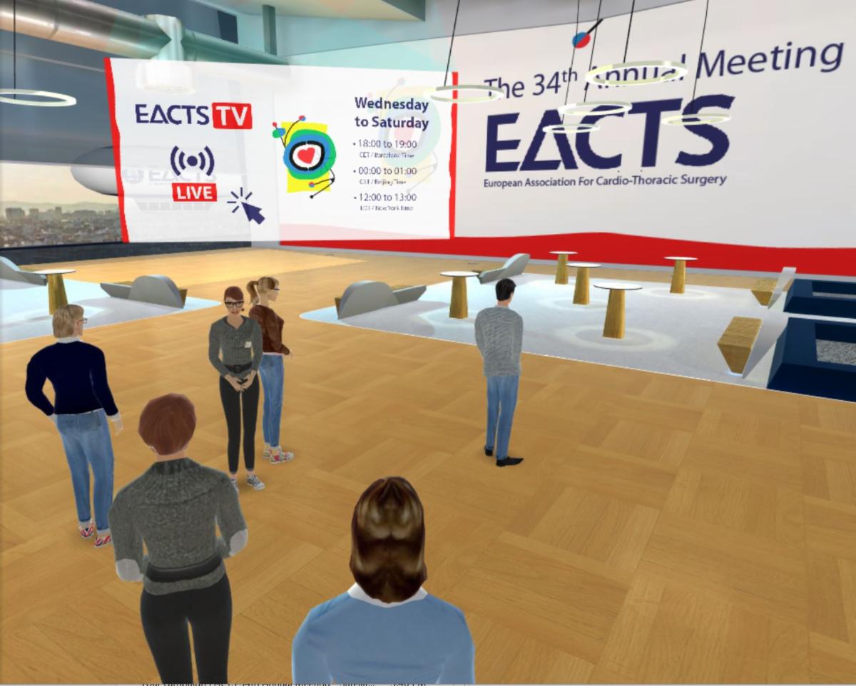 EACTS's tweet photo. EACTS TV - Join us for a daily wrap up of the #EACTS2020 Scientific Program to be presented live tonight at 6pm Barcelona, Paris and Madrid Time!  Watch EACTS TV in the Barcelona Gallery of the EACTS Portal, or live at https://t.co/0WYHHqKvqc. https://t.co/AJNuUdXHI8