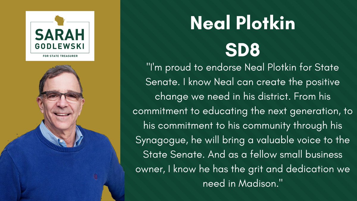 Contribute to  @NealPlotkin1's Senate race   https://secure.actblue.com/donate/plotkin-for-senate-1