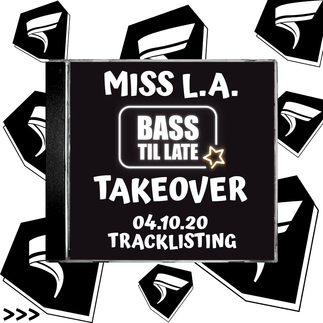 DJ_MissLA's tweet photo. 🔊04.10.20 TRACKLISTING🔊

Big ups to everyone who caught my @BasstilLate #Takeover on @FLEXFMUK Sunday. Here are the tunes I spun before #RogueT jumped into the guest mix🔥 You can listen back &amp; download the show via the link in my bio!🤩 https://t.co/LsGzpathkn