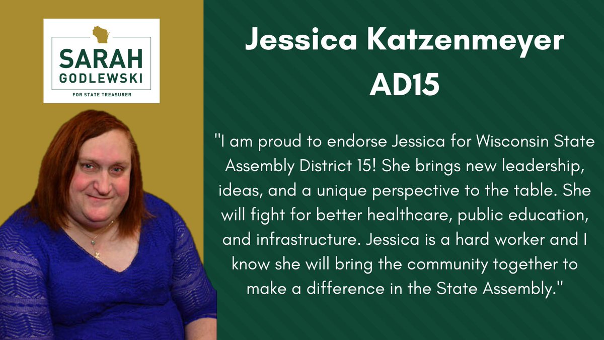. @Jess4Assembly is running for assembly! Support her here   https://secure.actblue.com/donate/friends-of-jessica-katzenmeyer-1