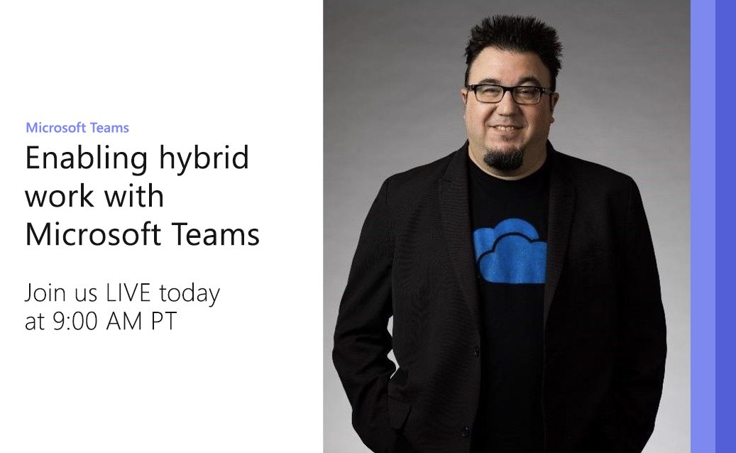 Bring your Security questions today at 9:00 AM PT for the next #Microsoft Teams webcast! Join us LIVE. #TeamsWebcast aka.ms/teams-hybridwo…