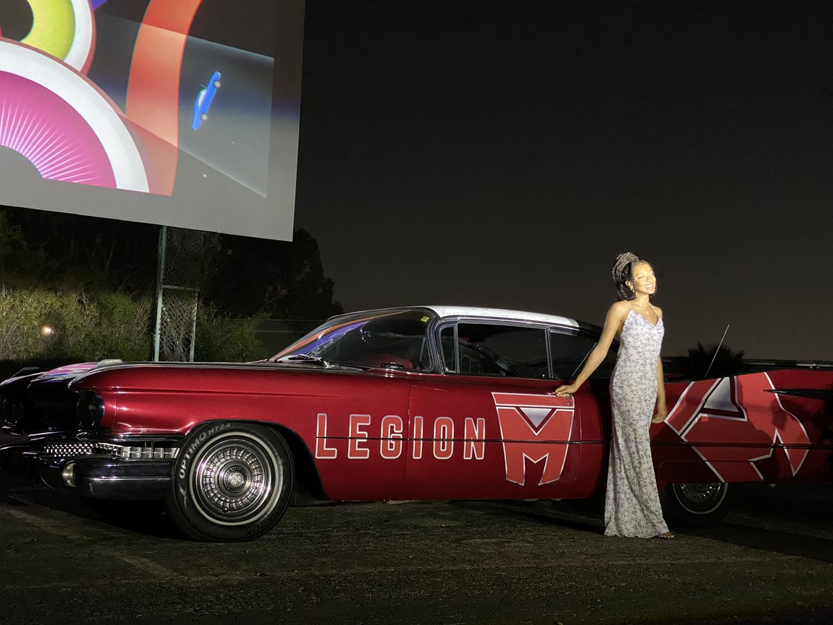 LegionMOfficial's tweet photo. We had an absolute blast at the @BeyondFest premiere of #ARCHENEMY last night! Congratulations to the cast &amp; filmmakers, and MASSIVE thanks to the #Legion who packed the Mission Tiki drive-in. It was amazing to get together again with so many of you we’ve missed. https://t.co/UfkV9SwrGq